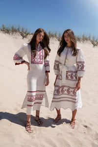 Burgundy Piper Dress