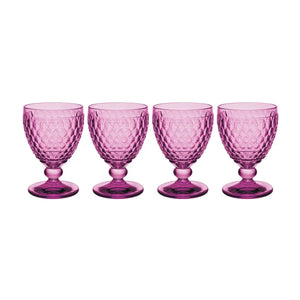 Boston Berry Water Goblet in Berry, Set of 4