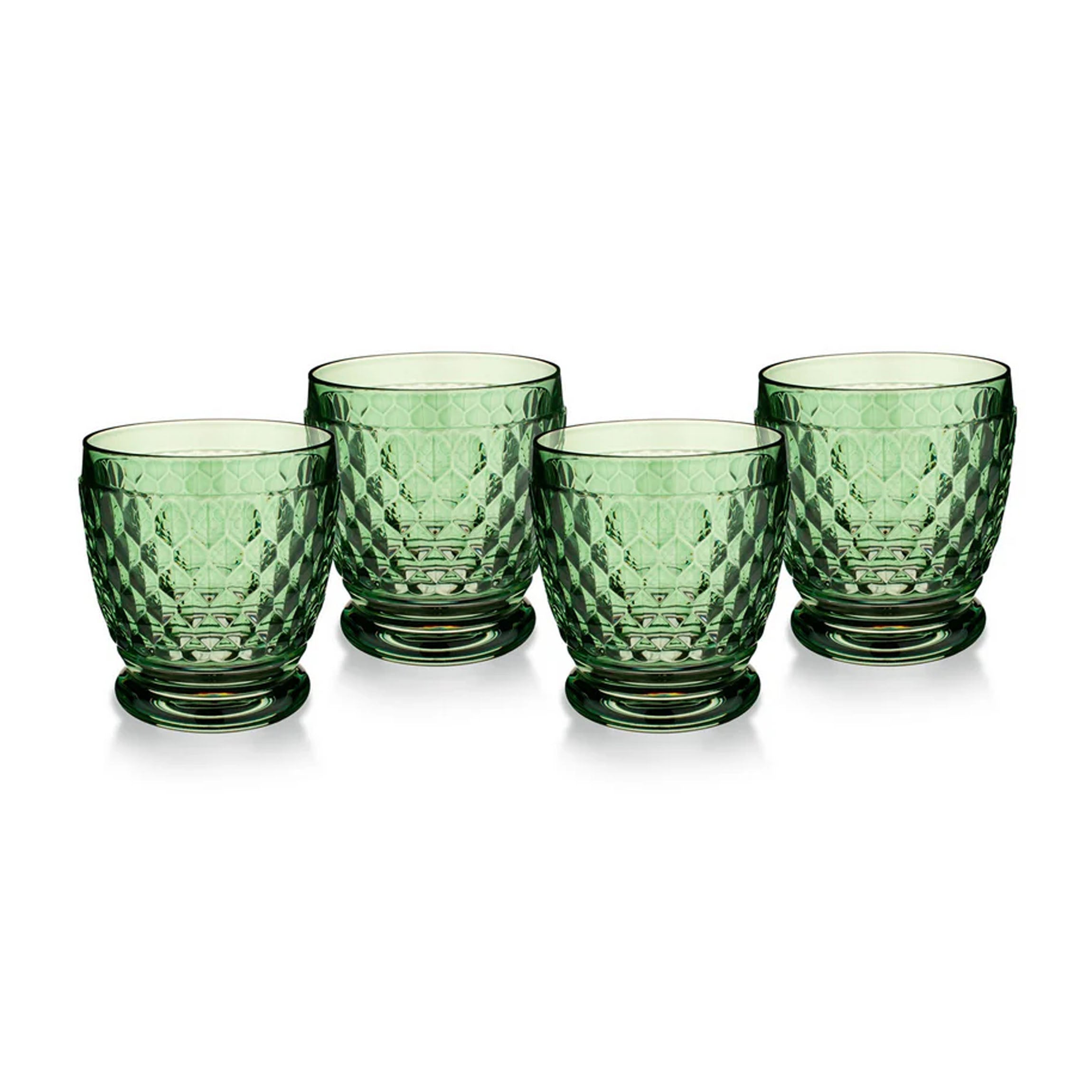 Boston Colored DOF / Tumbler in Green, Set of 4