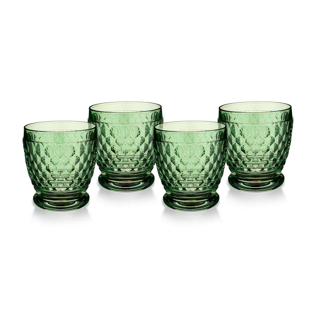 Boston Colored DOF / Tumbler in Green, Set of 4