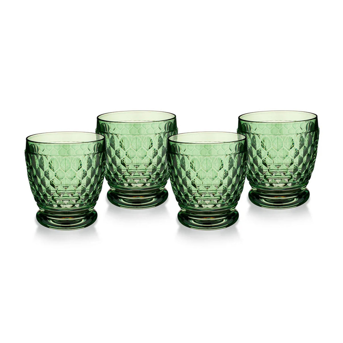 Boston Colored DOF / Tumbler in Green, Set of 4