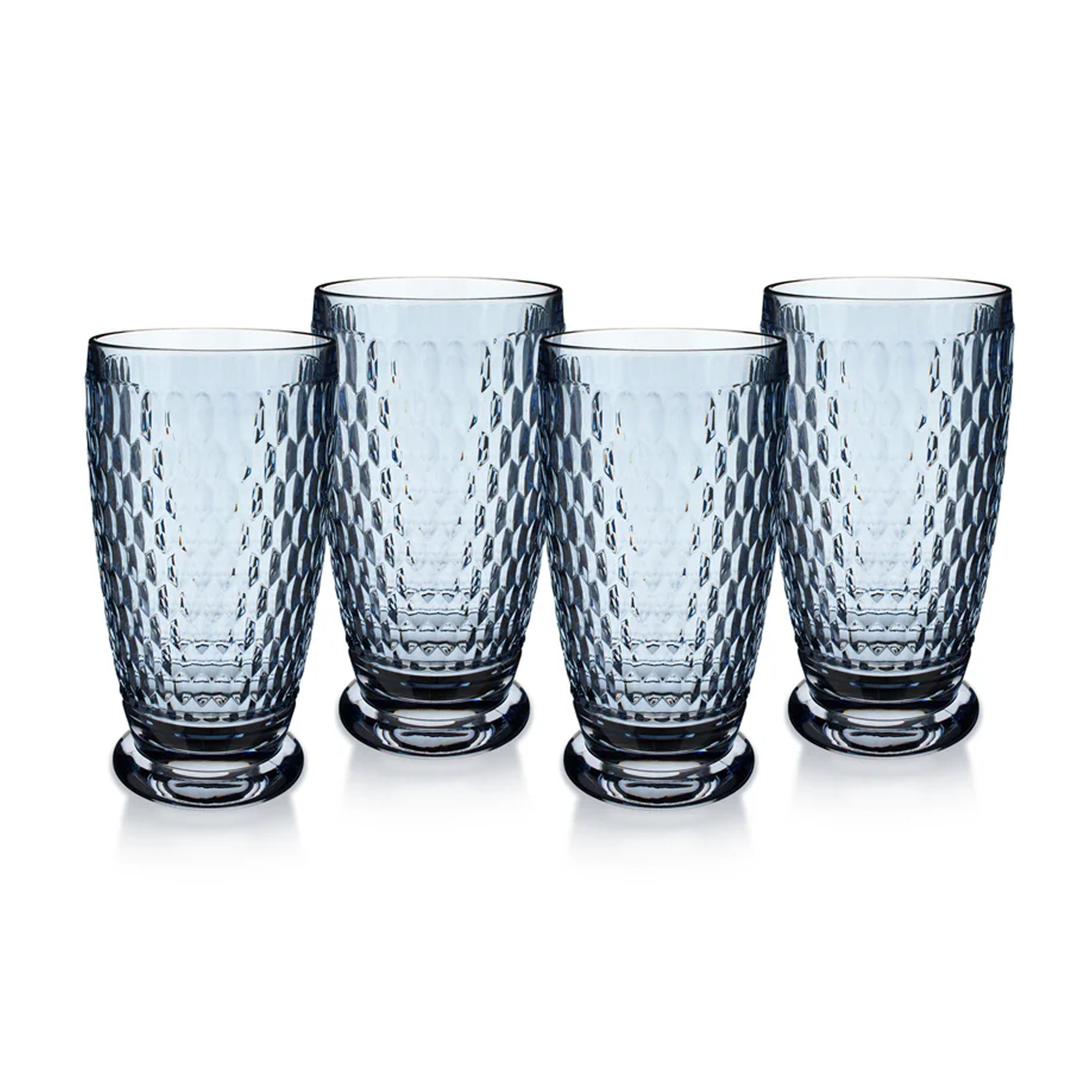 Boston Colored Highball / Tumbler in Blue, Set of 4