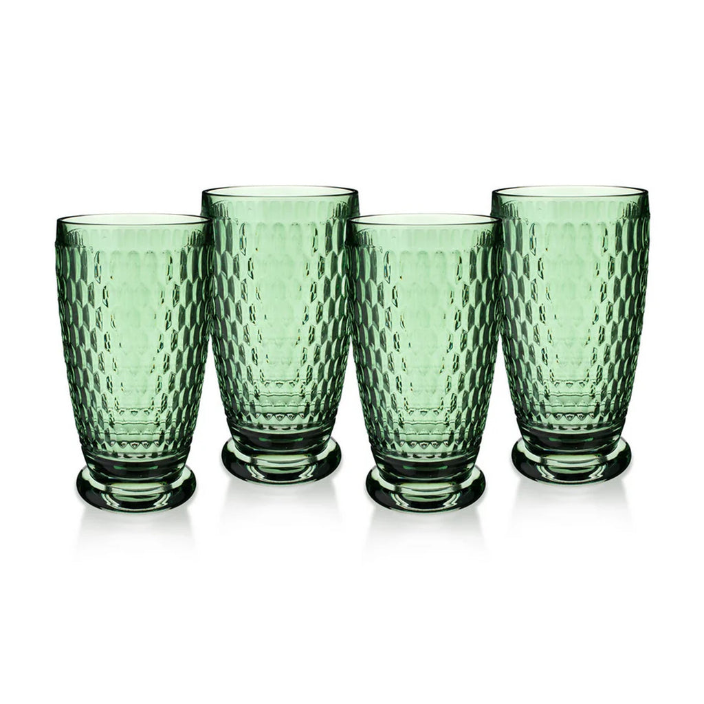 Boston Colored Highball / Tumbler in Green, Set of 4