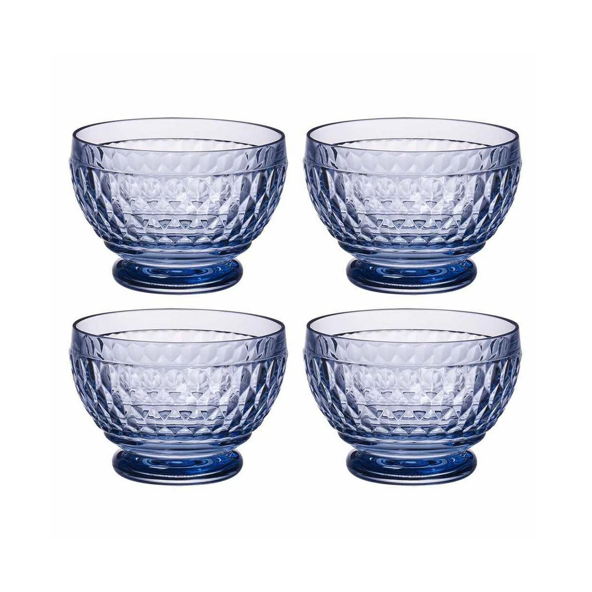 Boston Colored Individual Bowl in Blue, Set of 4