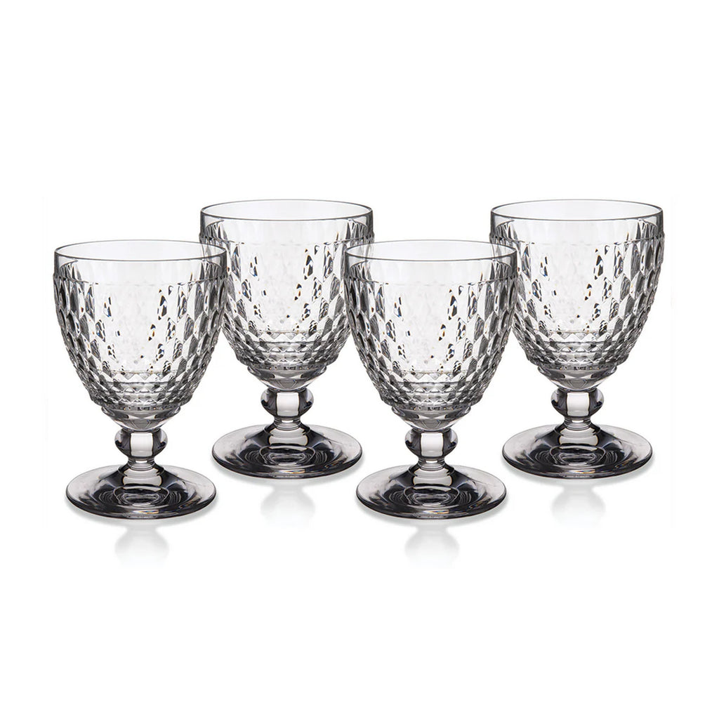 Boston Water Goblet in Clear, Set of 4