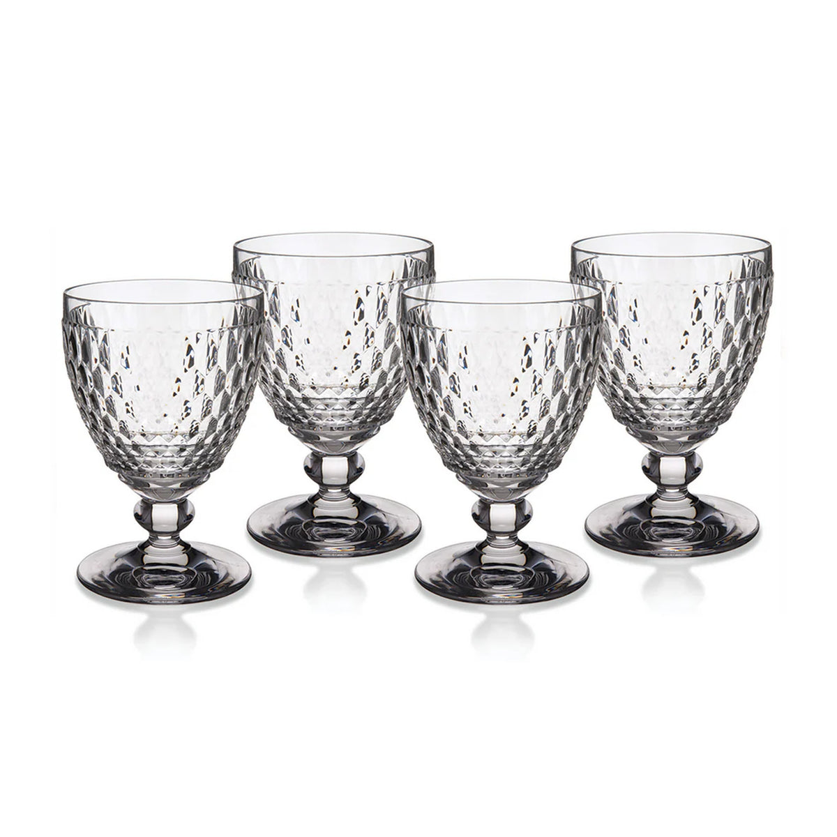Boston Water Goblet in Clear, Set of 4
