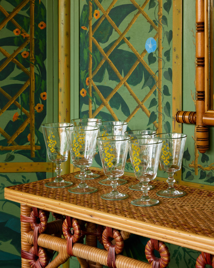 Murano Primrose Hand-Painted Water Glass