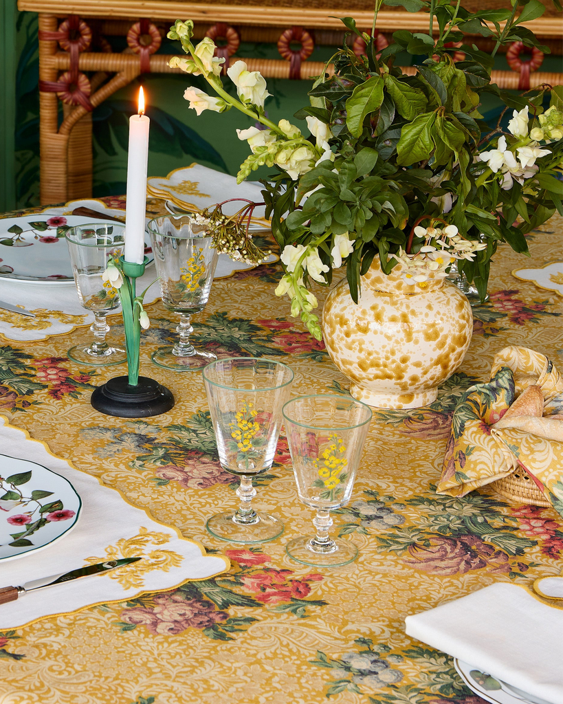 Murano Primrose Hand-Painted Water Glass