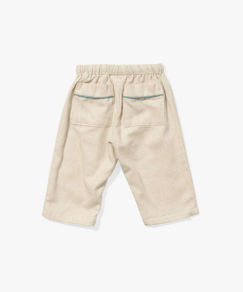 Bowie Baby Pant in Oatmeal Flannel