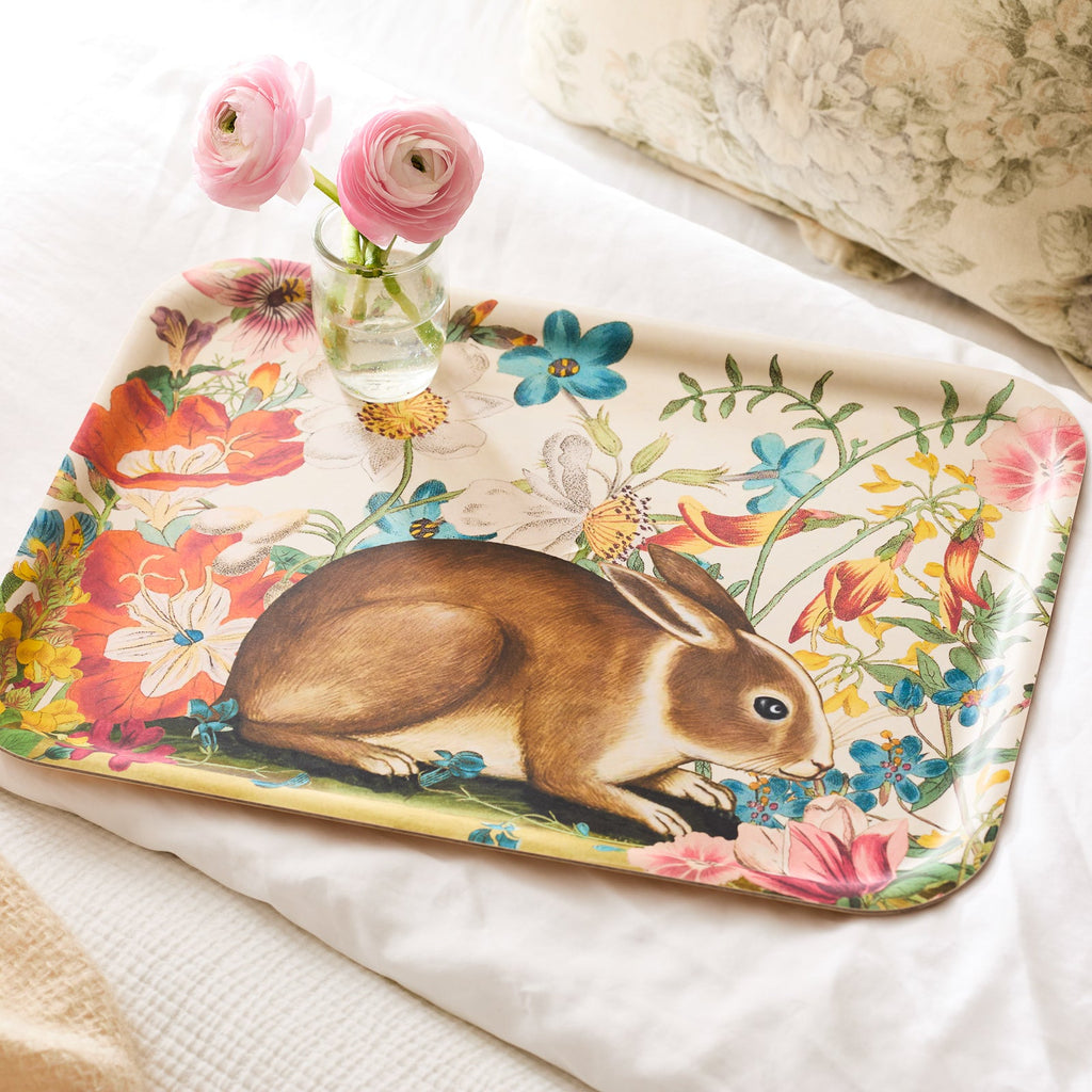 Bunny Maximus Large Rectangular Birchwood Tray