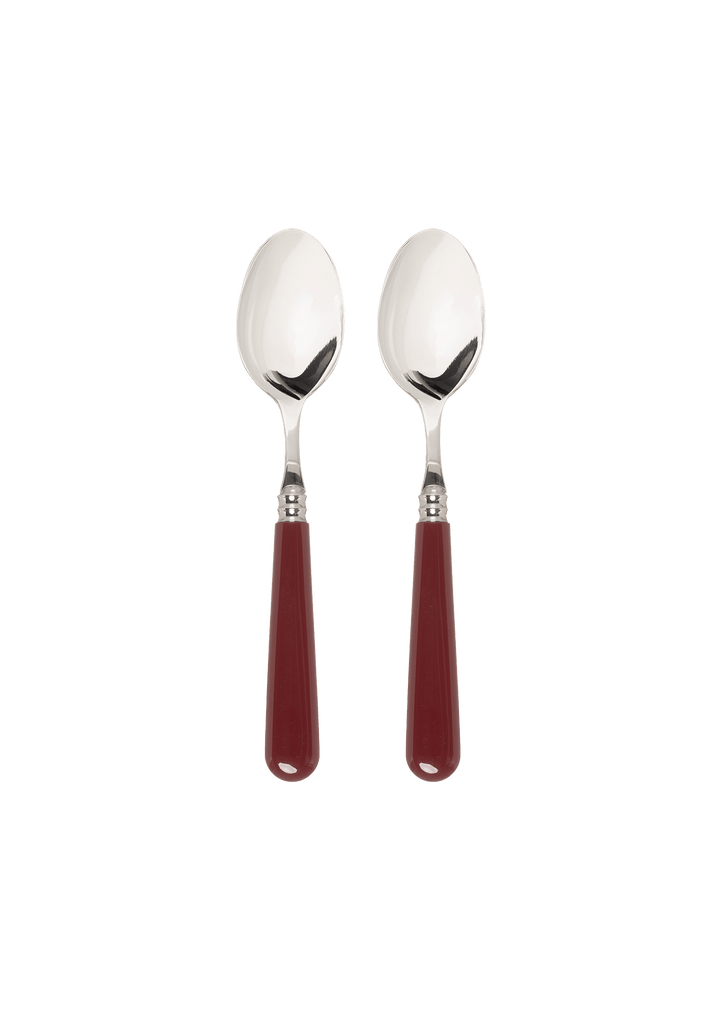 Late Afternoon Burgundy Set of 2 Teaspoons