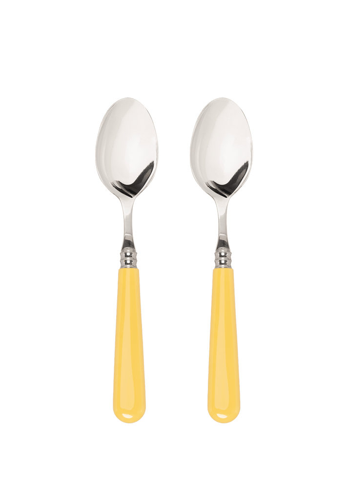 Late Afternoon Butter Yellow Set of 2 Dessert Spoons