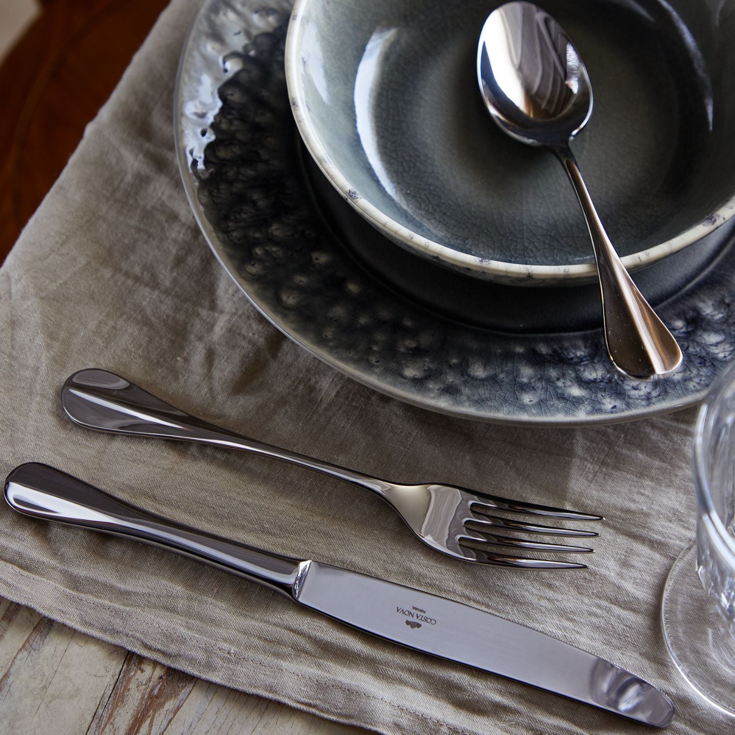 Nau Collection Flatware in Polished, Set of 5