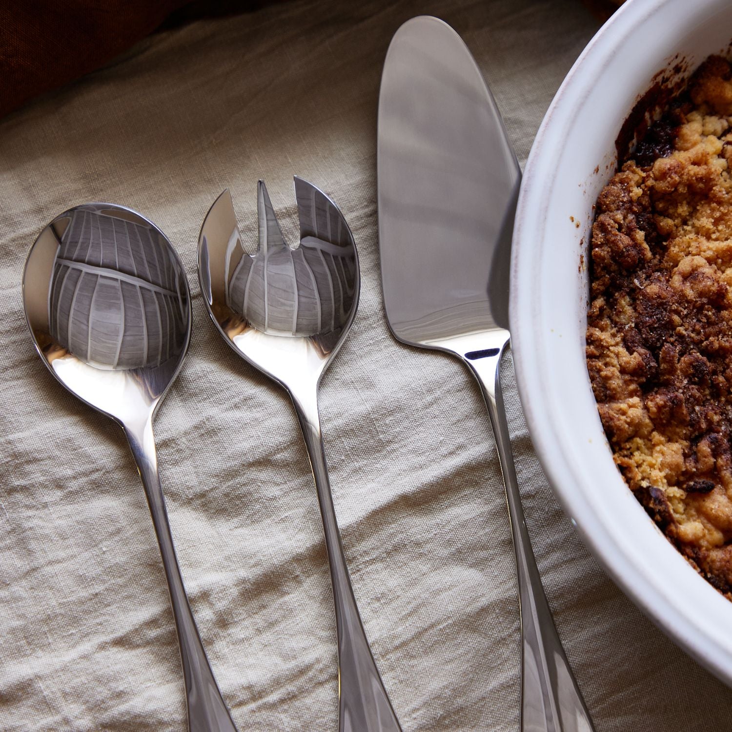 Nau Collection Salad Serving Set in Polished, Set of 2