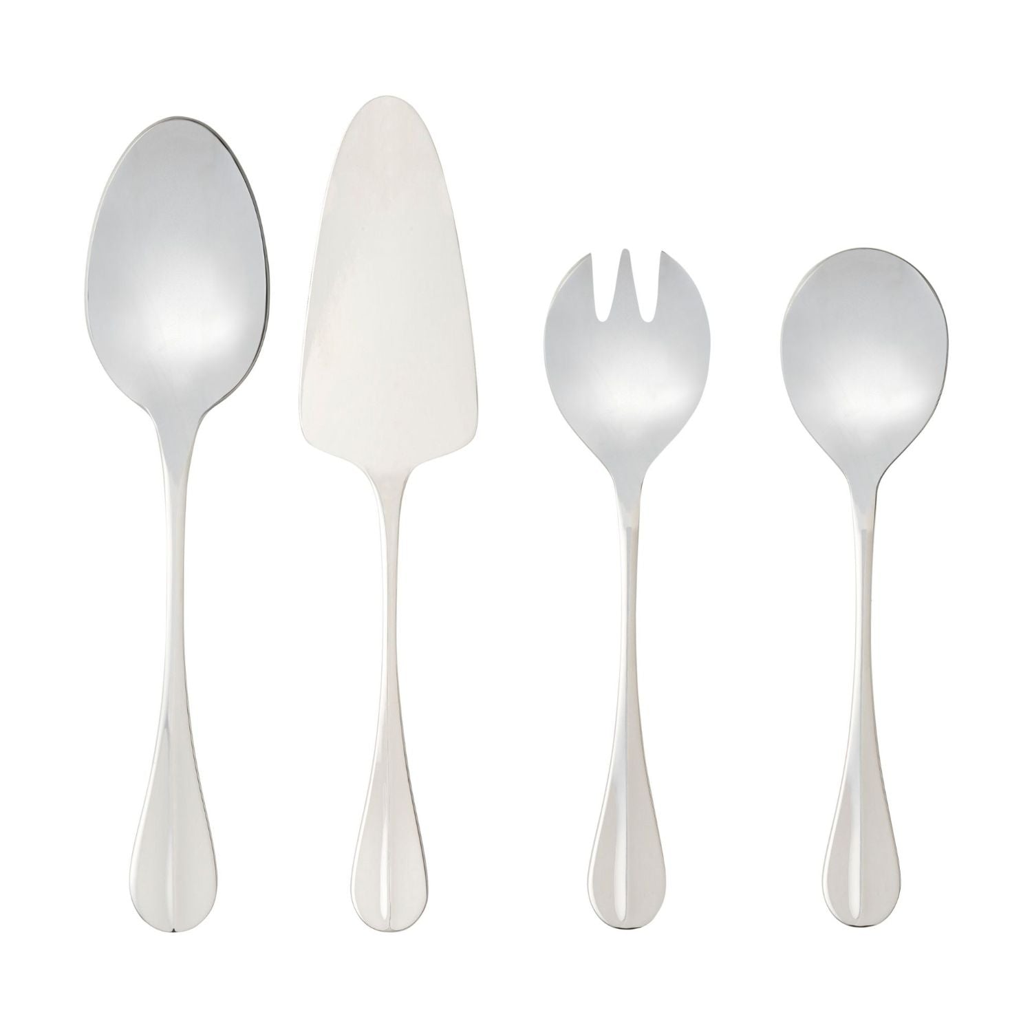 Nau Collection Hostess Serving Set in Polished, Set of 4
