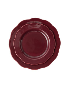 Fiore Dessert Plate in Burgundy