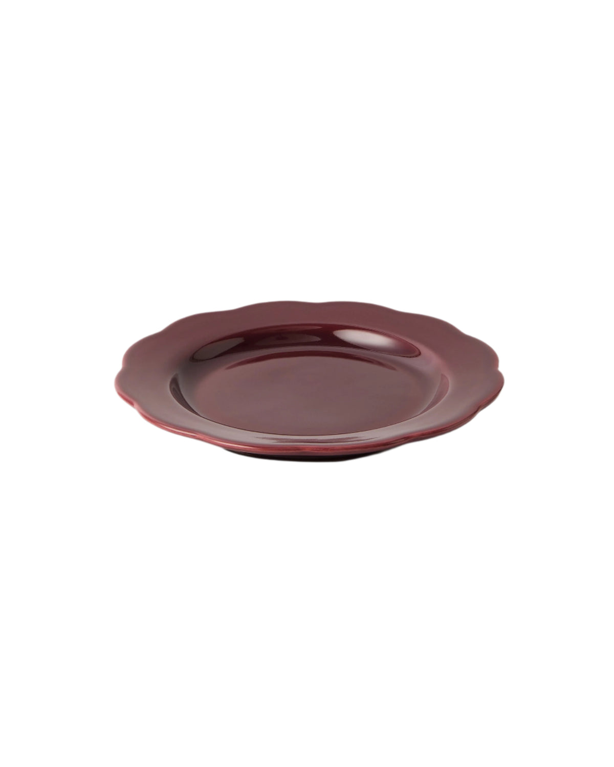 Fiore Dessert Plate in Burgundy