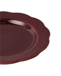 Fiore Dessert Plate in Burgundy