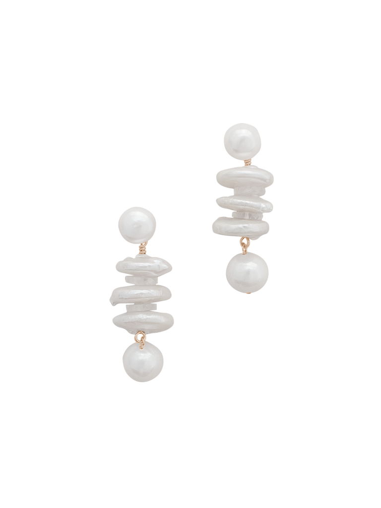 Callie Earrings in White