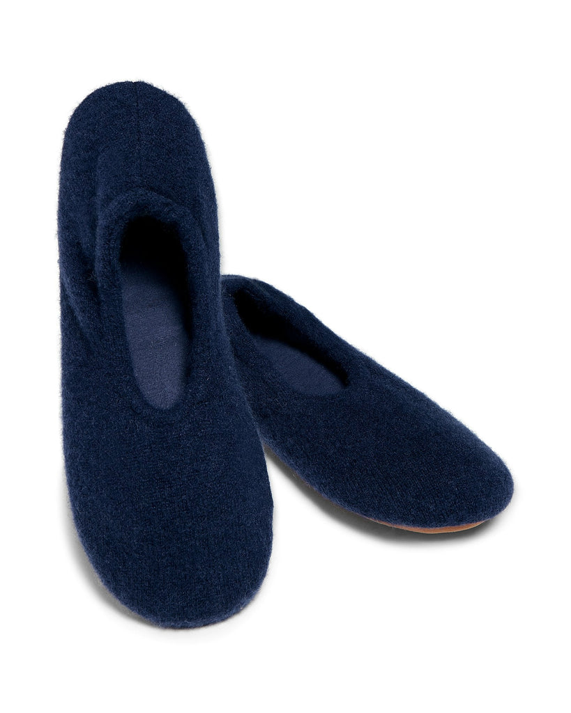 Women’s Cashmere Slippers in Navy