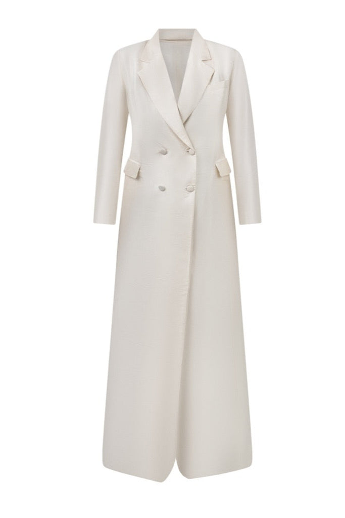 Cass Silk Bridal Tuxedo Gown