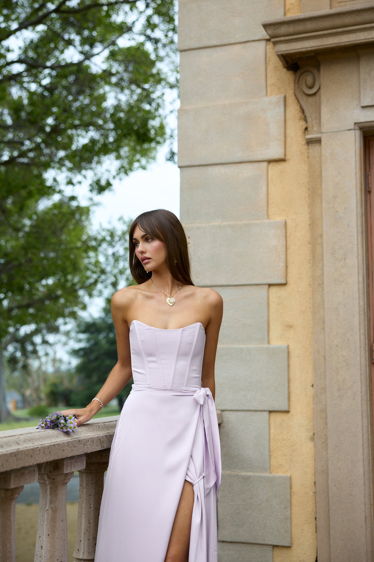 The Cecilia Dress in Lavender Fog