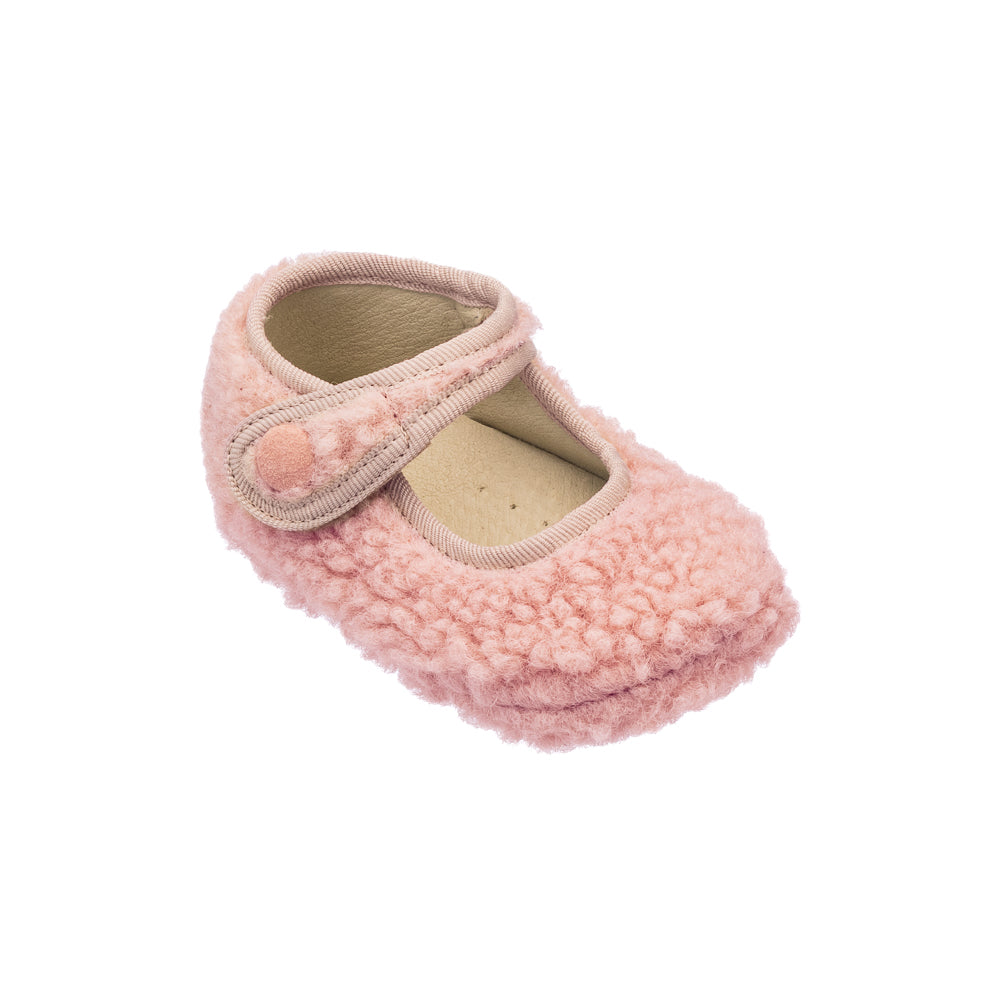 Shearling Baby Mary Jane in Pink