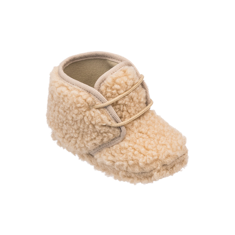 Shearling Baby Bootie in Beige