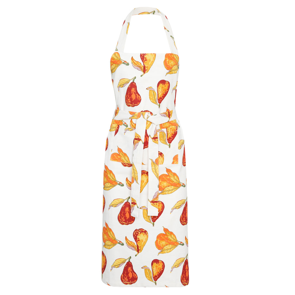 Orchard Pear Apron in Burgundy