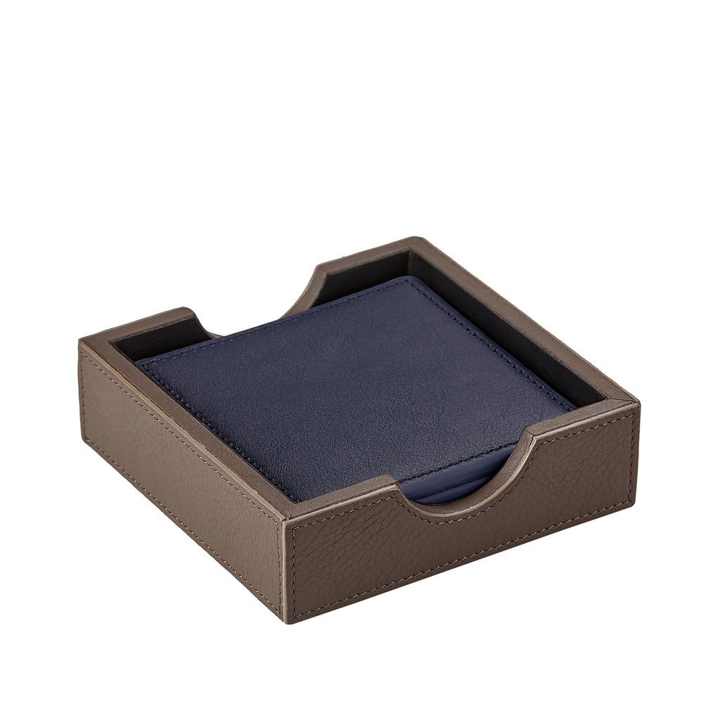 Square Coaster Set in Blue