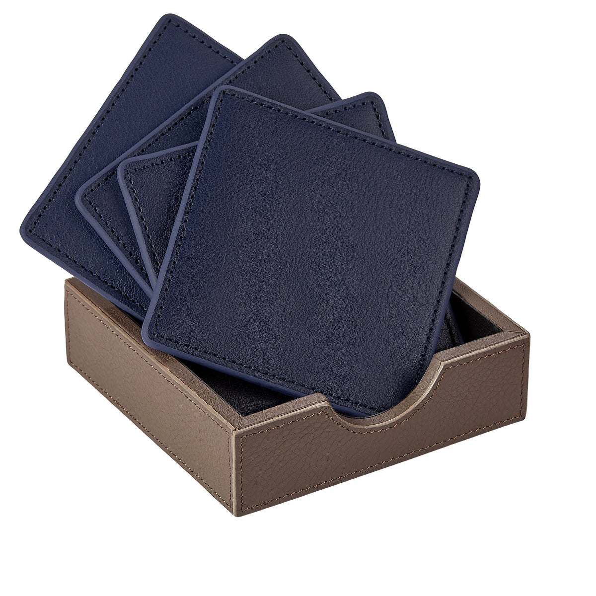 Square Coaster Set in Blue