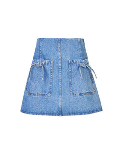 Cory Skirt in Medium Indigo Blue