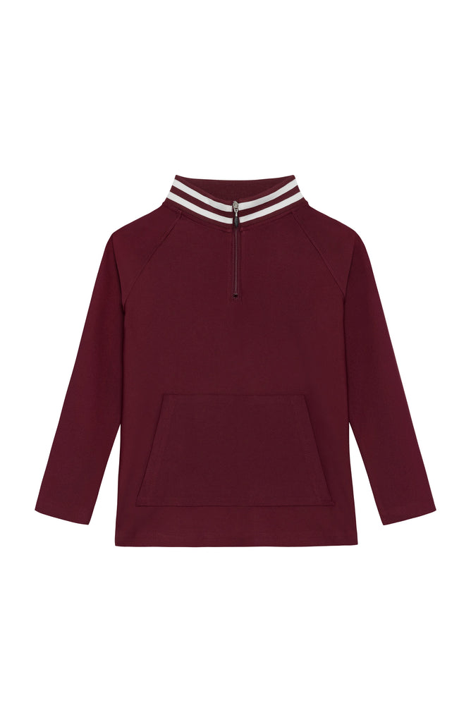 Half-Zip in Maroon