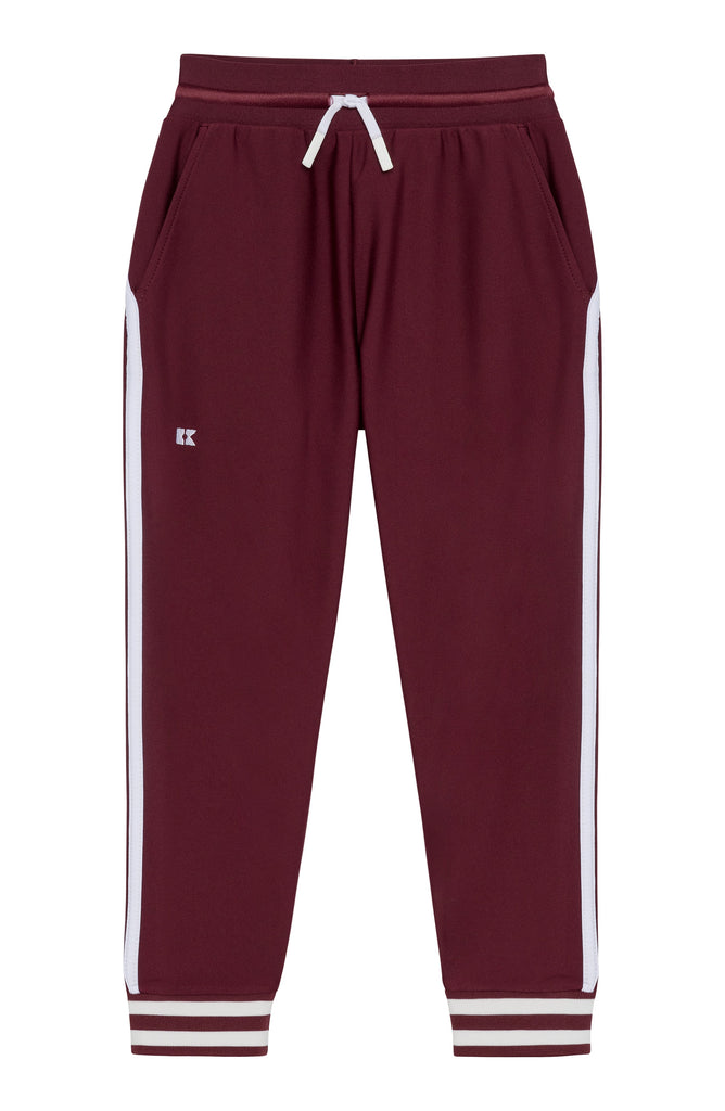 Retro Warm-Up Jogger in Maroon