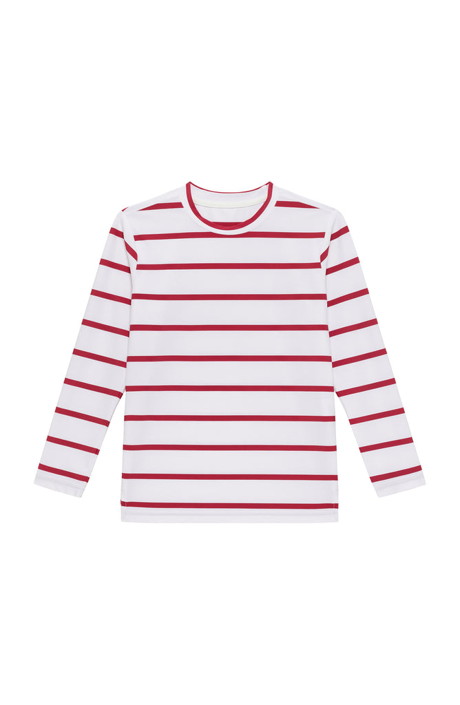 Sail Practice Tee in Red & White Stripe