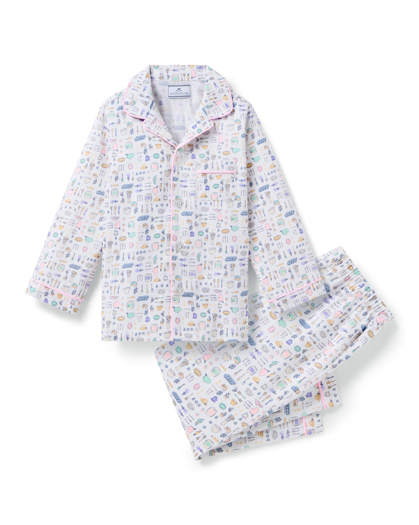 Kid's Twill Pajama Set in Baking Spirits Bright