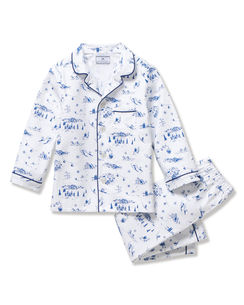 Kid’s Twill Pajama Set in Chalet Toile