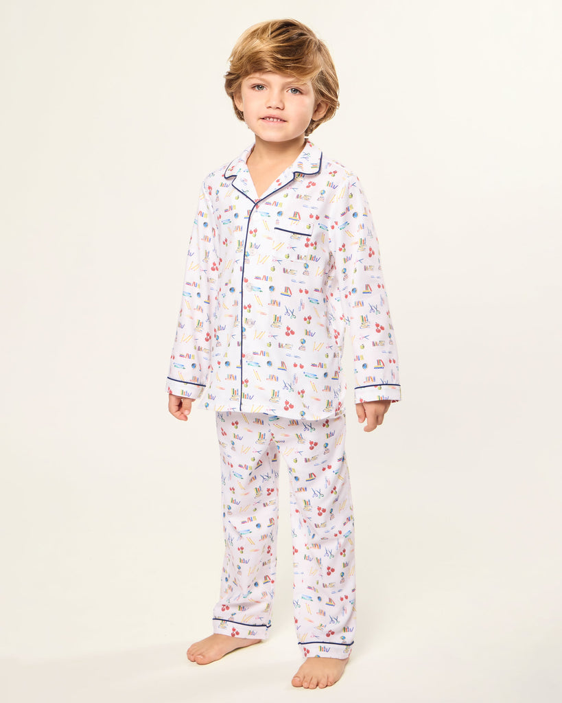 Kid's Twill Pajama Set in Literary Lessons