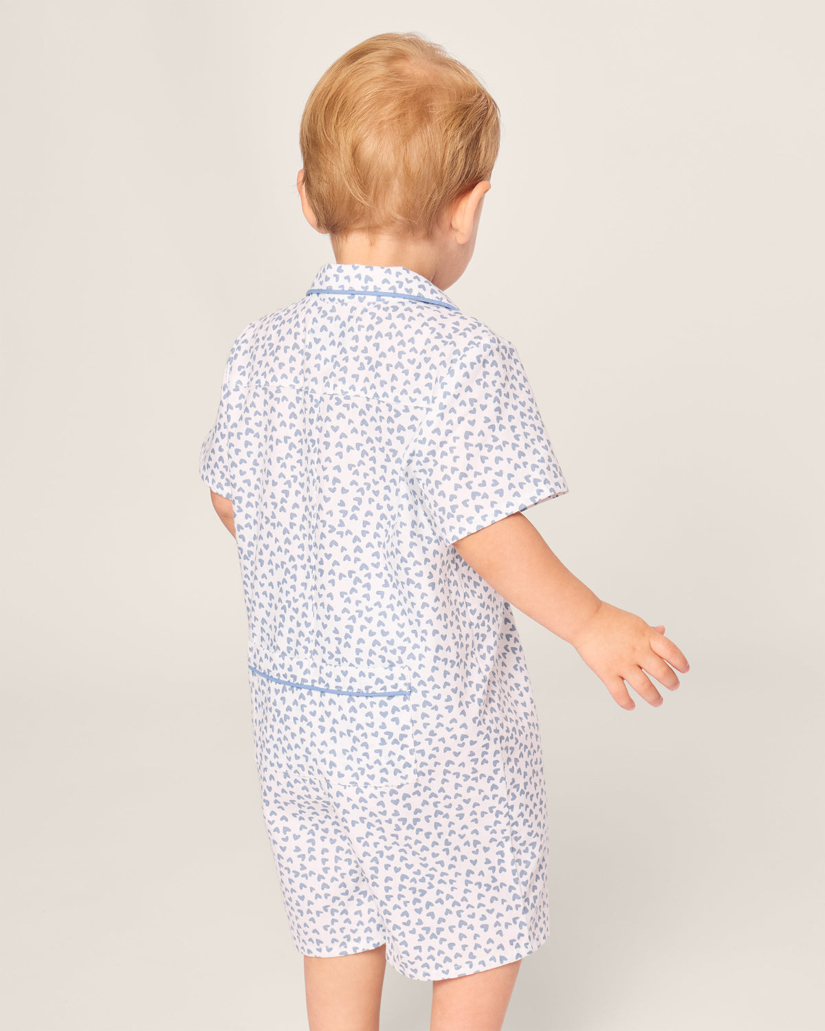 Baby’s Twill Romper in Bluehearts