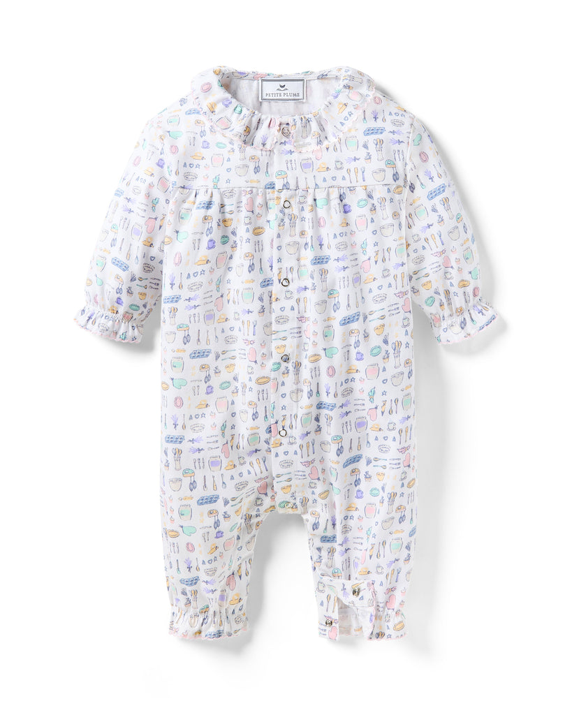 Baby's Twill Madeline Romper in Baking Spirits Bright