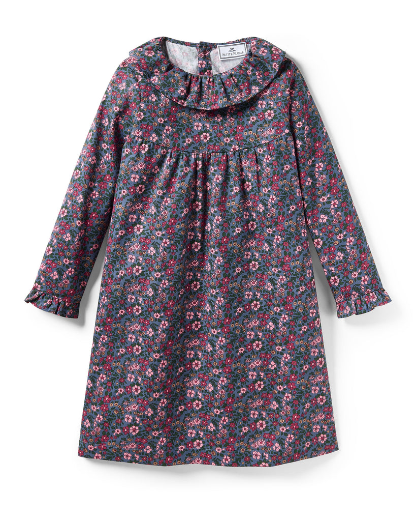 Girl's Twill Scarlett Nightgown in Fleurs de Saison