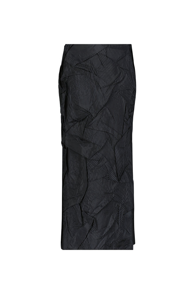 Crushed Pinstripe Tubino in Navy