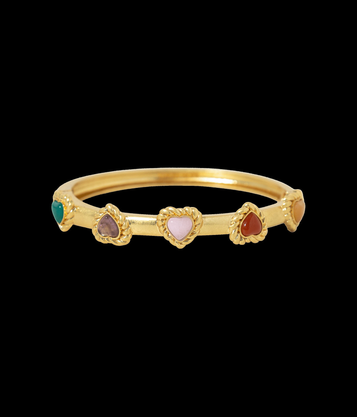 Camille Semi-Precious Heart Bangle