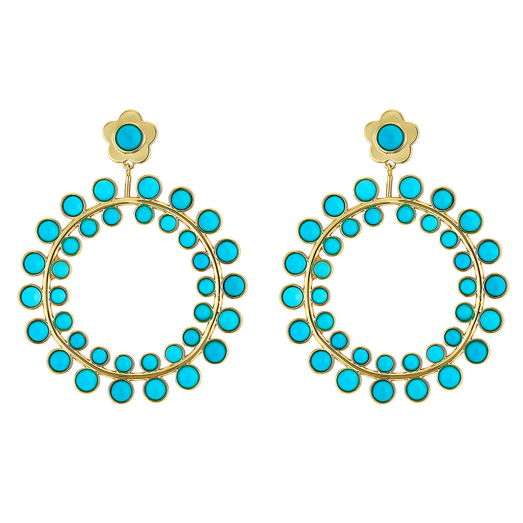 Camille Hoop in Turquoise