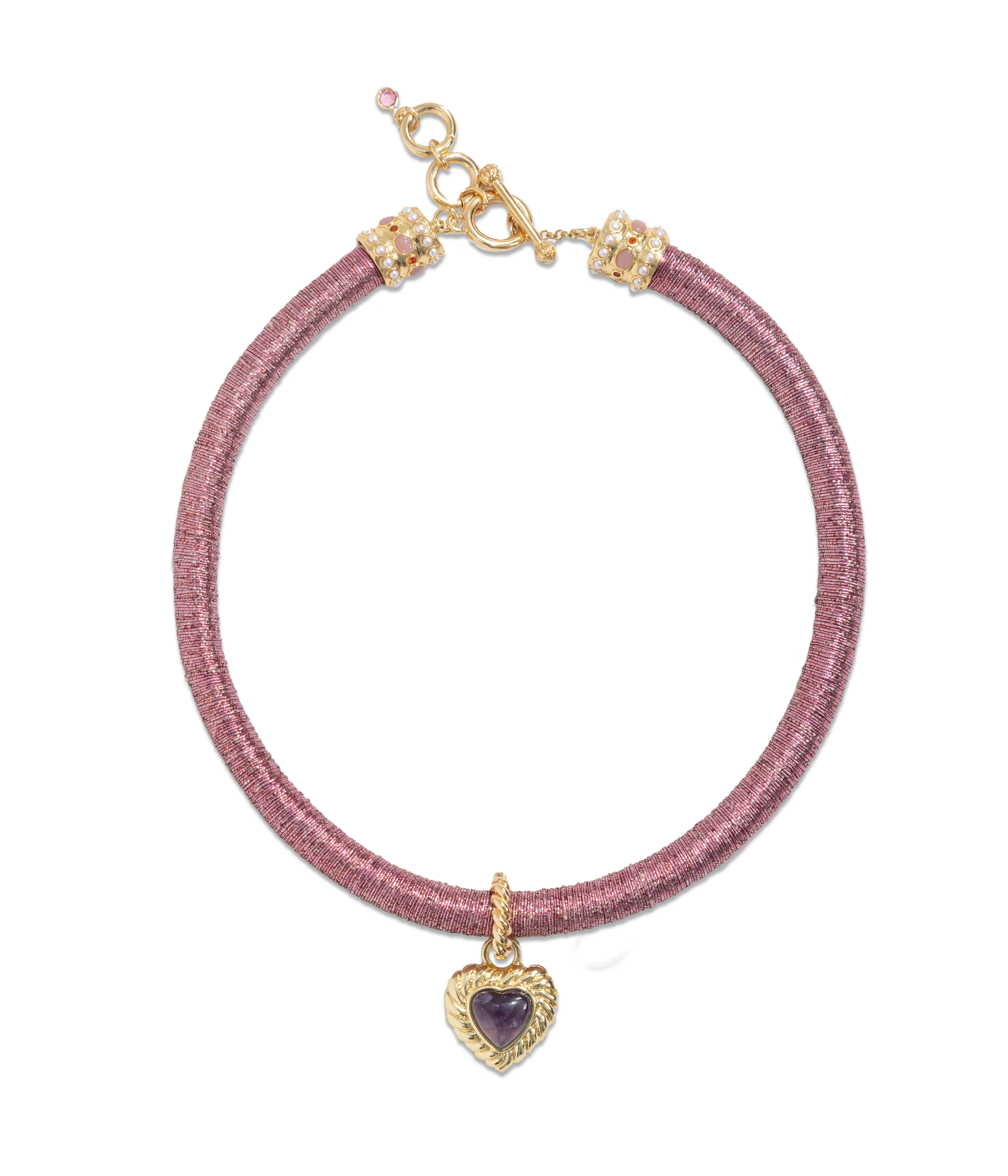 Camille Amethyst Heart Necklace