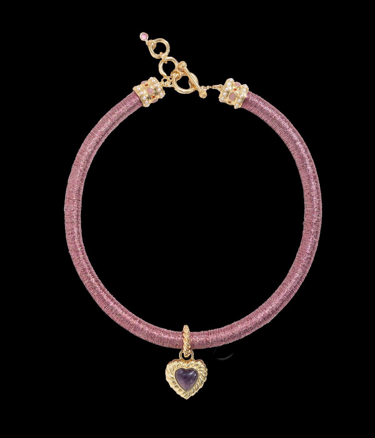 Camille Amethyst Heart Necklace