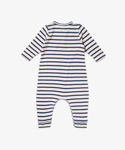 Campbell Romper in Navy Stripe