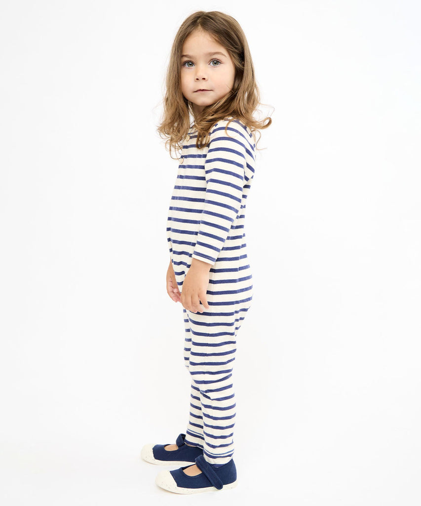 Campbell Romper in Navy Stripe