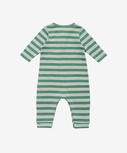 Campbell Romper in Pine Twin Stripe