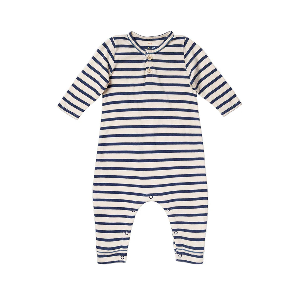 Campbell Romper in Navy Stripe
